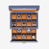20 Slot Watch Box (Blue / Tan)