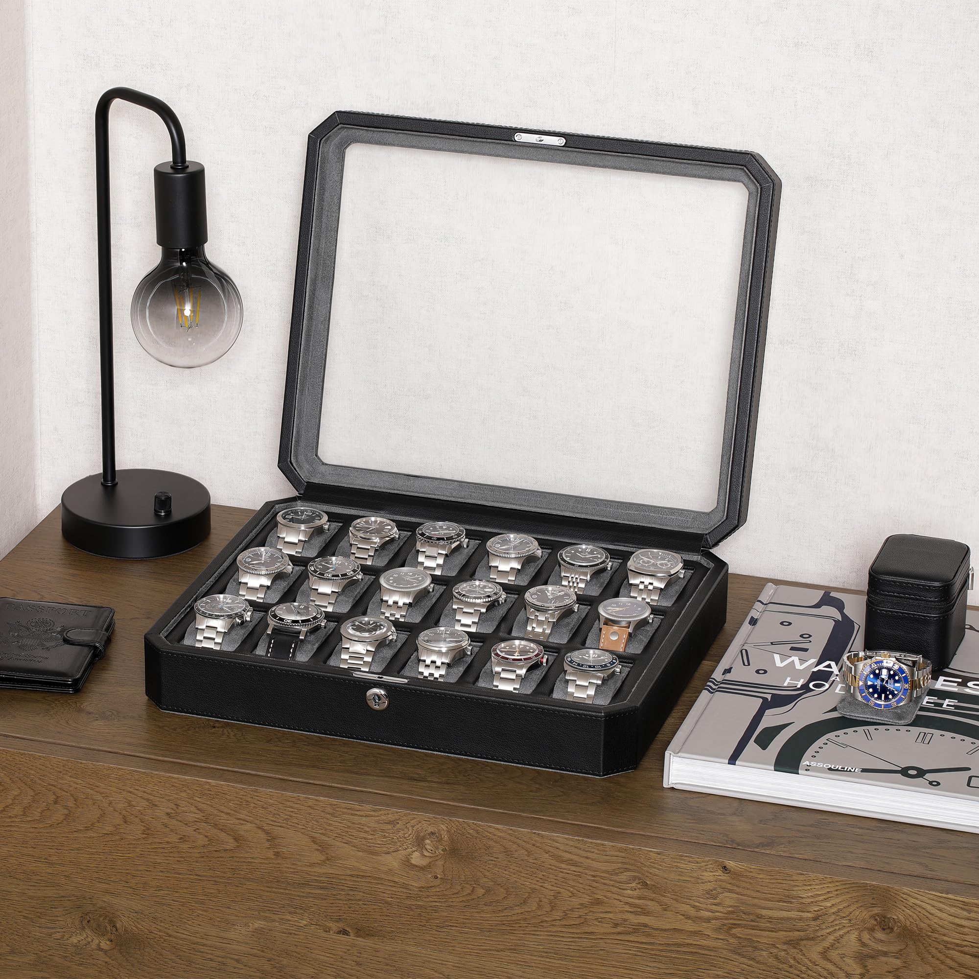 ROTHWELL 18 Slot Watch Case (Black/Grey) - RothwellSF