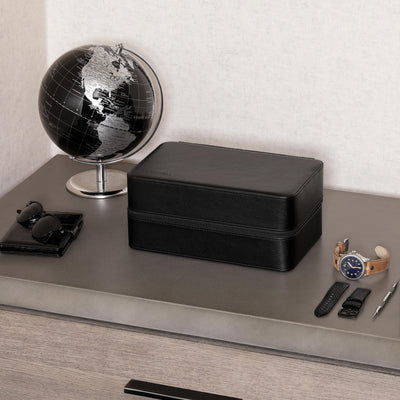 ROTHWELL 8 Watch Travel Case (Black/Grey)