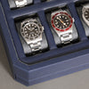 12 Slot Watch Box with Drawer (Dark Blue / Grey)