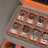 12 Slot Watch Box with Drawer (Grey / Orange)