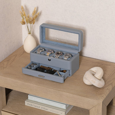 4 Slot Watch Box with Drawer (Articmist)