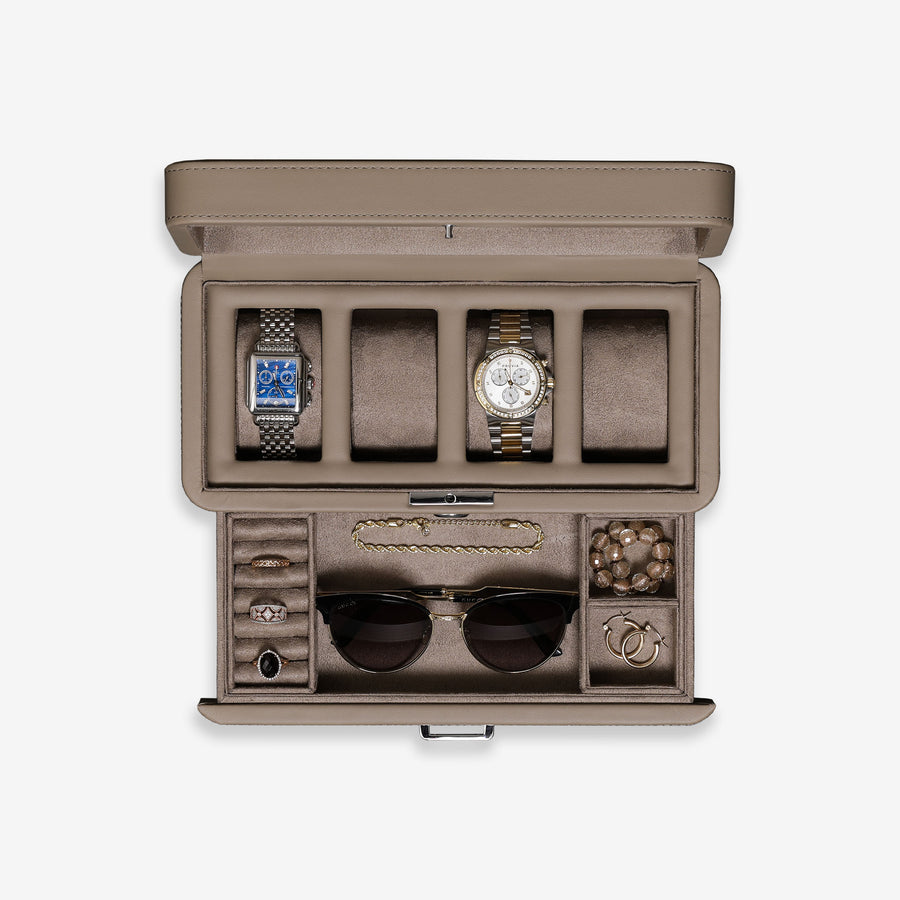 4 Slot Watch Box with Drawer (Mocha)