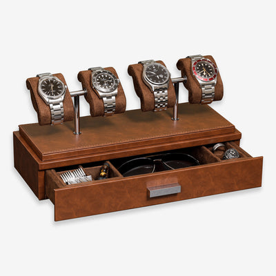 4 Watch Display (Tan / Brown)