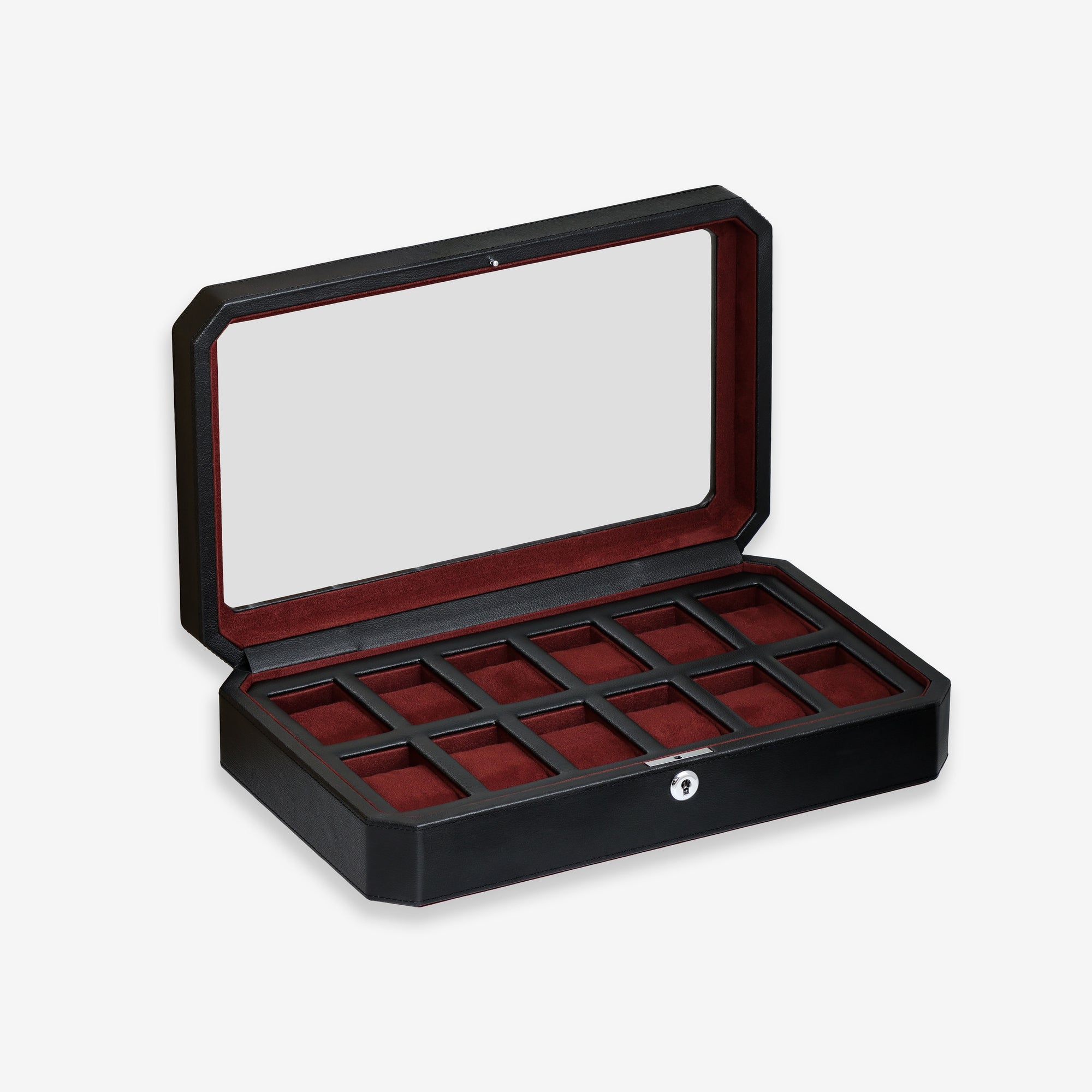12 Slot Watch Box (Black / Red)