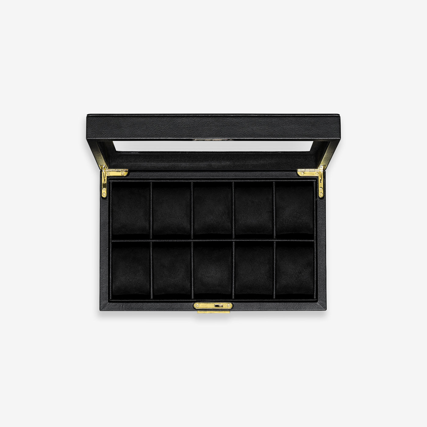 10 Slot Watch Box (Black / Black)