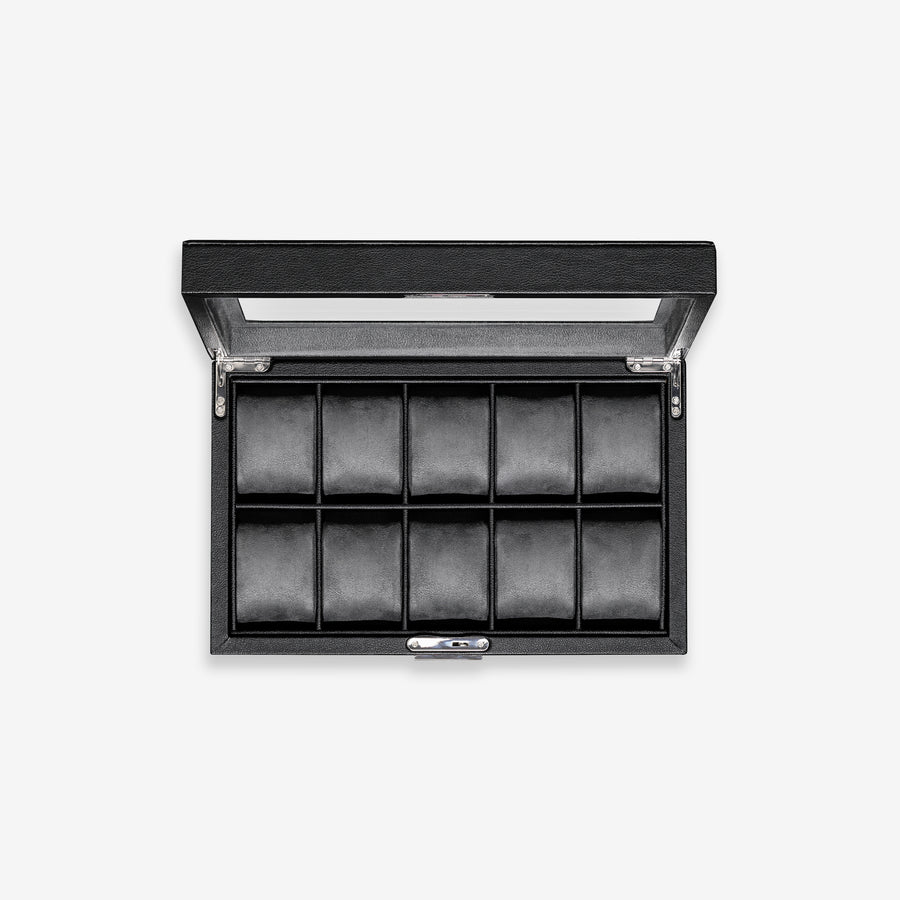 10 Slot Watch Box (Black / Grey)