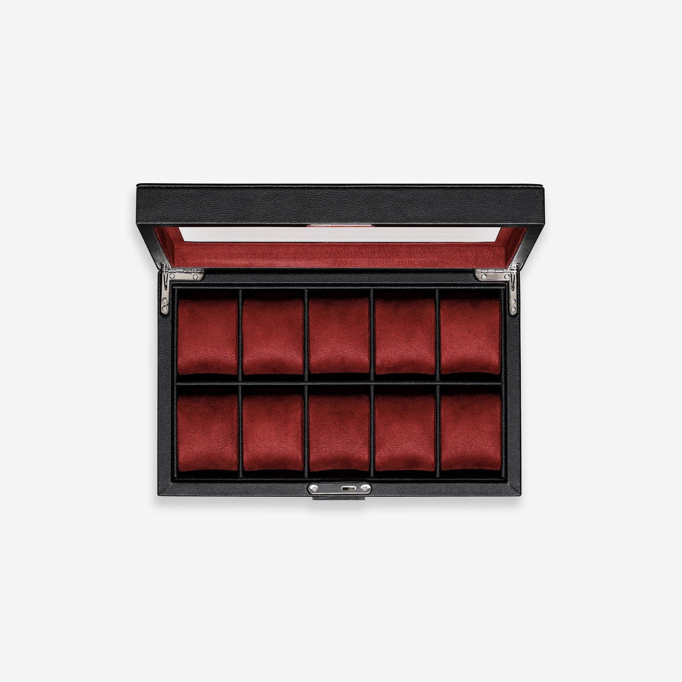 10 Slot Watch Box (Black / Red)