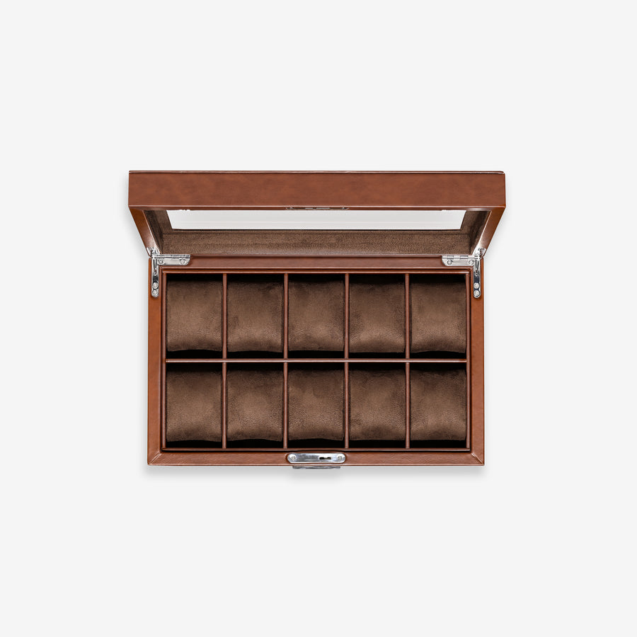10 Slot Watch Box (Tan / Brown)