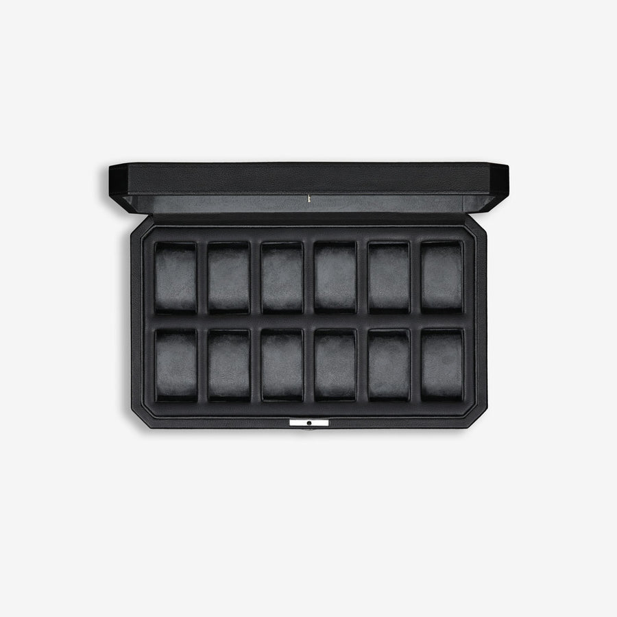 12 Slot Watch Box (Black / Grey)