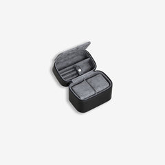 ROTHWELL Reisetui voor 2 herenhorloges, compacte beschermhoes van kunstleer met microsuède binnenkant, geschikt voor horloges en smartwatches tot 55 mm (zwart ROTHWELL Reisetui voor 2 herenhorloges, compacte beschermhoes van kunstleer met microsuède binnenkant, geschikt voor horloges en smartwatches tot 55 mm (zwart
