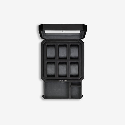 6 Slot Watch Box (Black / Grey)