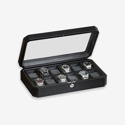 12 Slot Watch Box (Black / Grey)