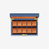 10 Slot Watch Box (Blue / Tan)