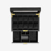 10 Slot Watch Box With Drawer (Black / Black)