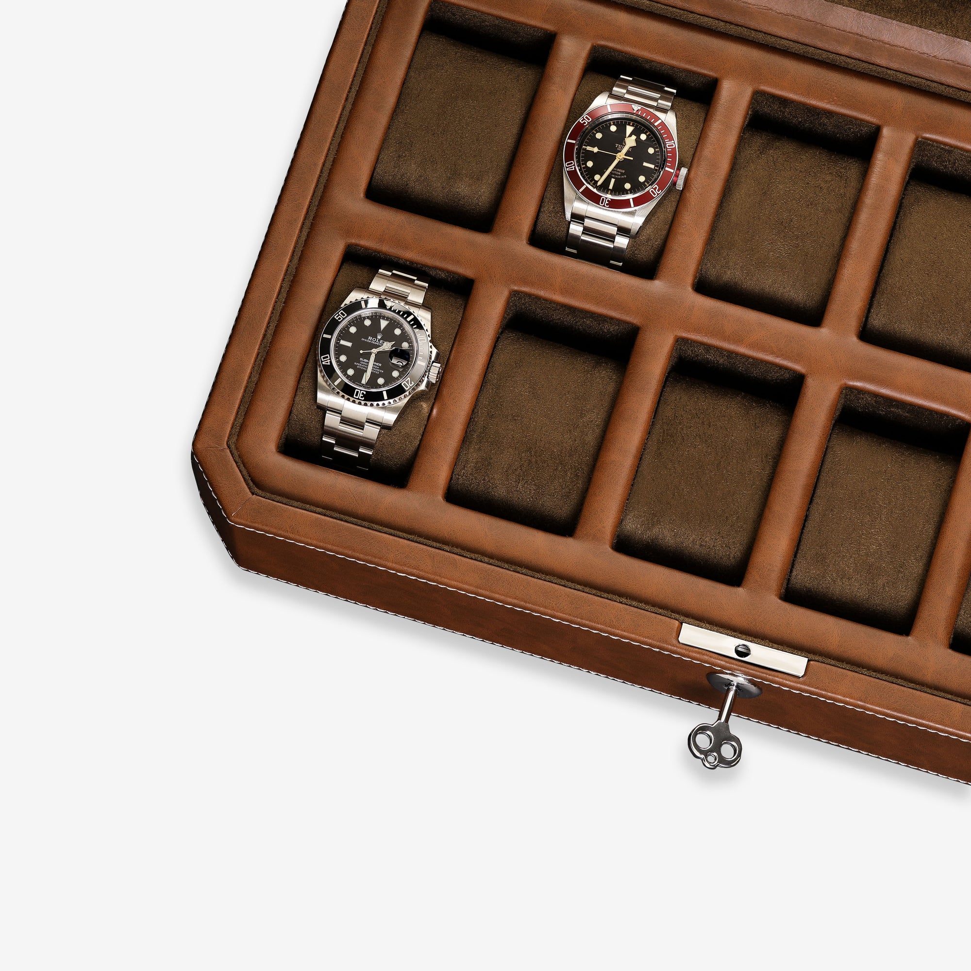 ROTHWELL 12 Slot Leather Watch Box - Luxury Watch Case Display Organizer,  Microsuede Liner, Locking …See more ROTHWELL 12 Slot Leather Watch Box 