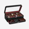 12 Slot Watch Box with Drawer (Black / Red)