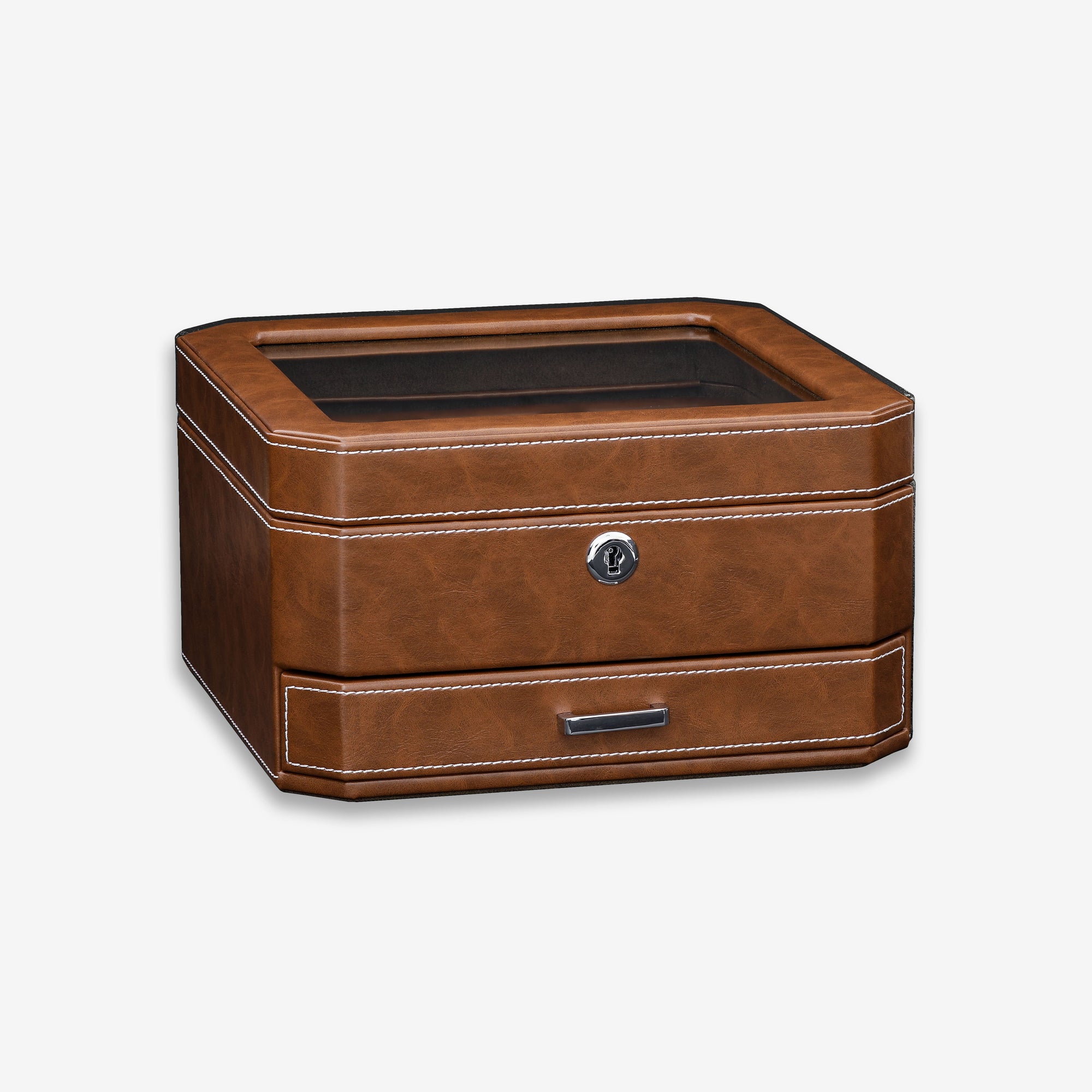 6 Slot Watch Box (Tan / Brown)