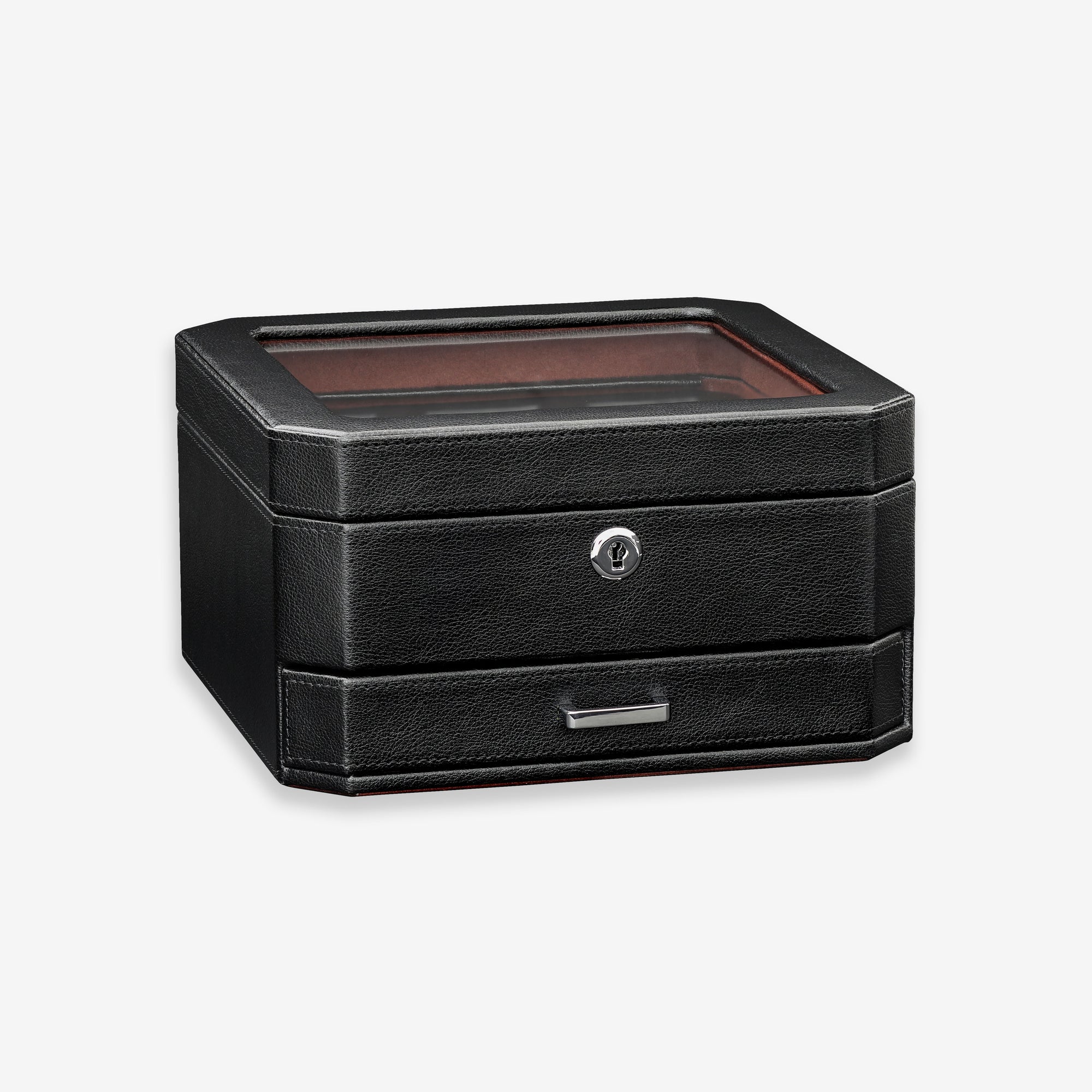 6 Slot Watch Box (Black / Red)