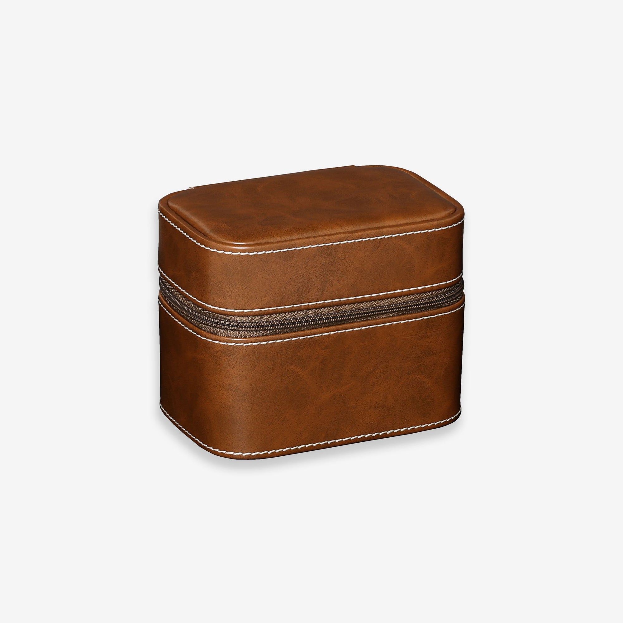 2 Watch Travel Case Brown