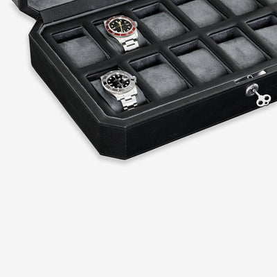 12 Slot Watch Box (Black / Grey)
